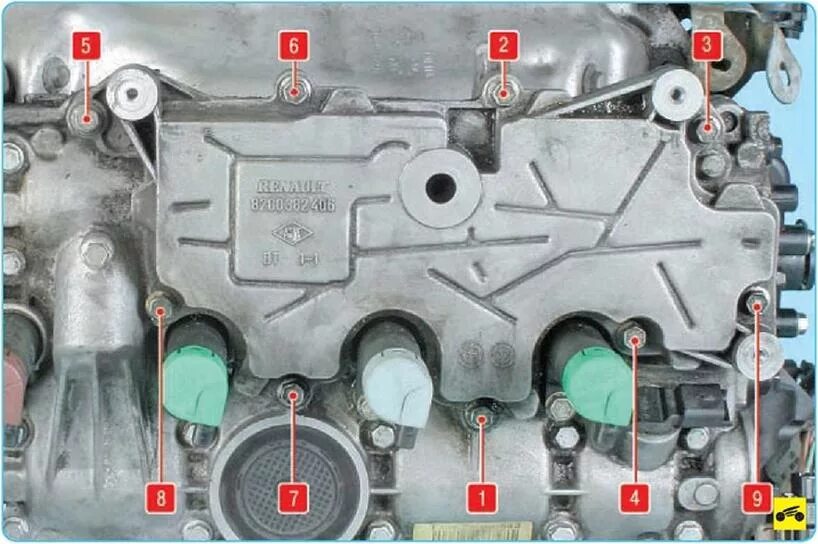 Клапан картера Рено Меган 2. Болт под клапанной крышки Рено Меган 2. К4м крышка ГБЦ. Клапанная крышка Рено Меган 2 1.6. Момент затяжки дастер 2.0