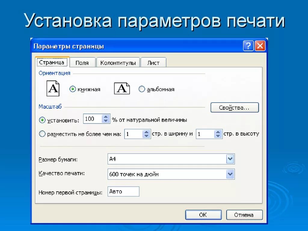 Выберите документы для печати. Параметры страницы для печати. Установка параметров печати. Параметры страницы печатать. Параметры страницы и печать документа.