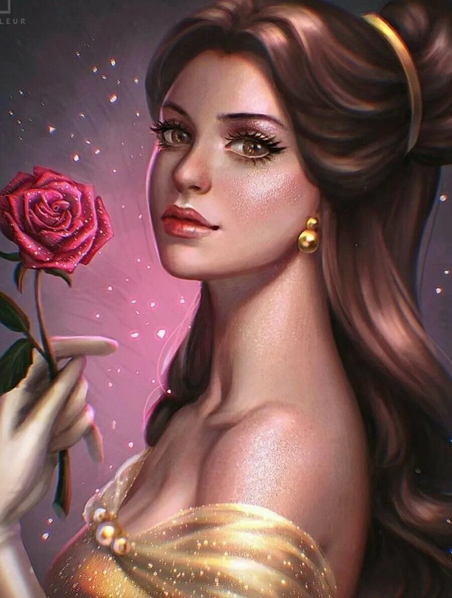 Рисунок красавицы. Эбигейл Диаз serafleur. Abigail Diaz (serafleur) арт. Abigail Diaz serafleur арт принцессы. Белль Дисней.