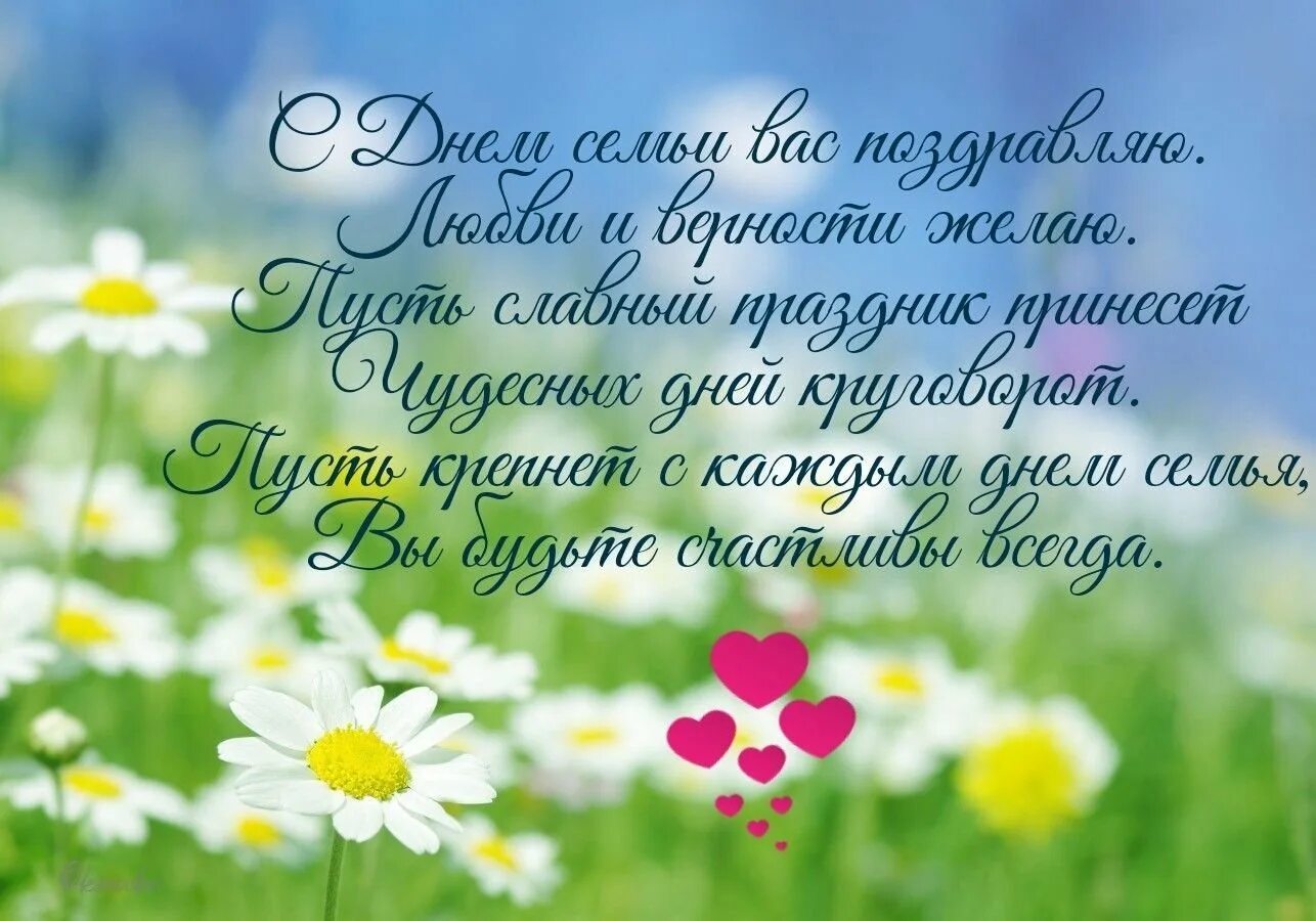 Ромашка день семьи. Открытки с днём семьи любви и верности. С днём семьи любви и верности. День семьи любви открытки стильные. 8 июля день семьи.