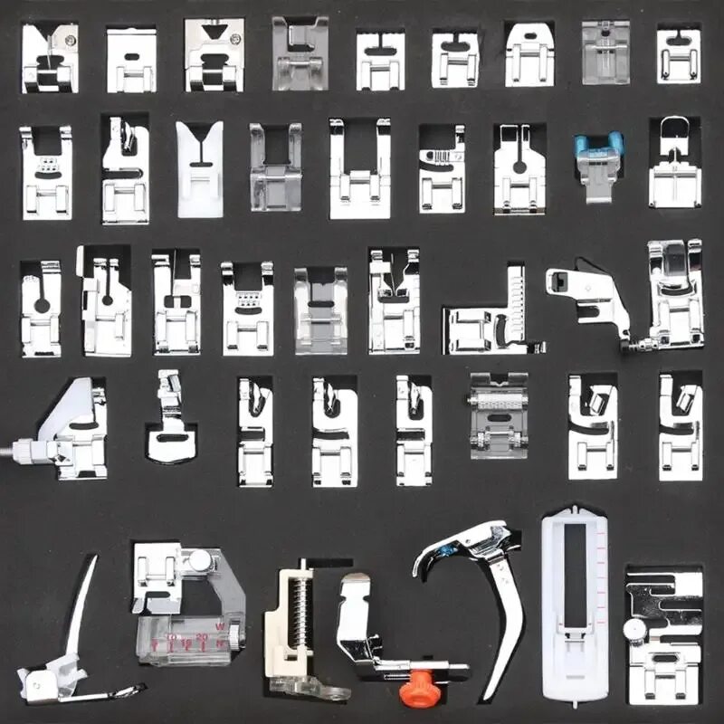 Описание швейных лапок. Набор лапок для швейной машинки Джаноме. Набор швейных лапок 42 шт Multifuctional Kit. Набор лапок для швейной машины Janome. Набор лапок для швейных машин 62 шт