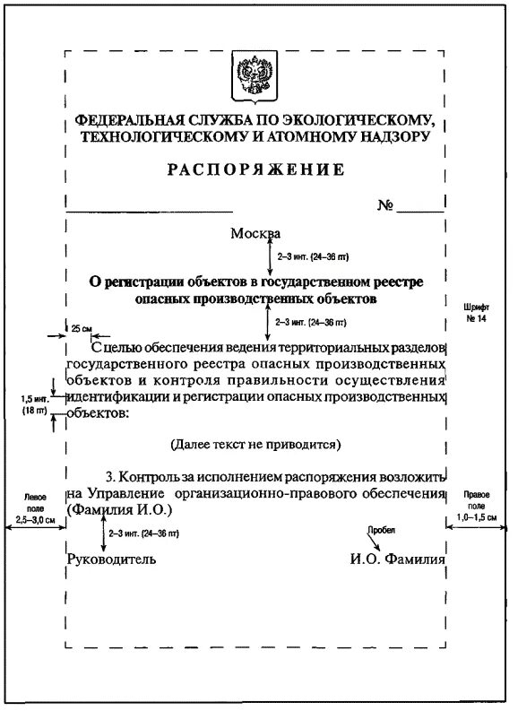 Распоряжение порядок составления