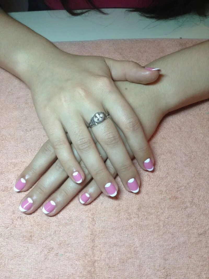 простые нарощенные ногти. наращивание ногтей на дому. гель лак наращивание. наращивание френч. френч типсами.