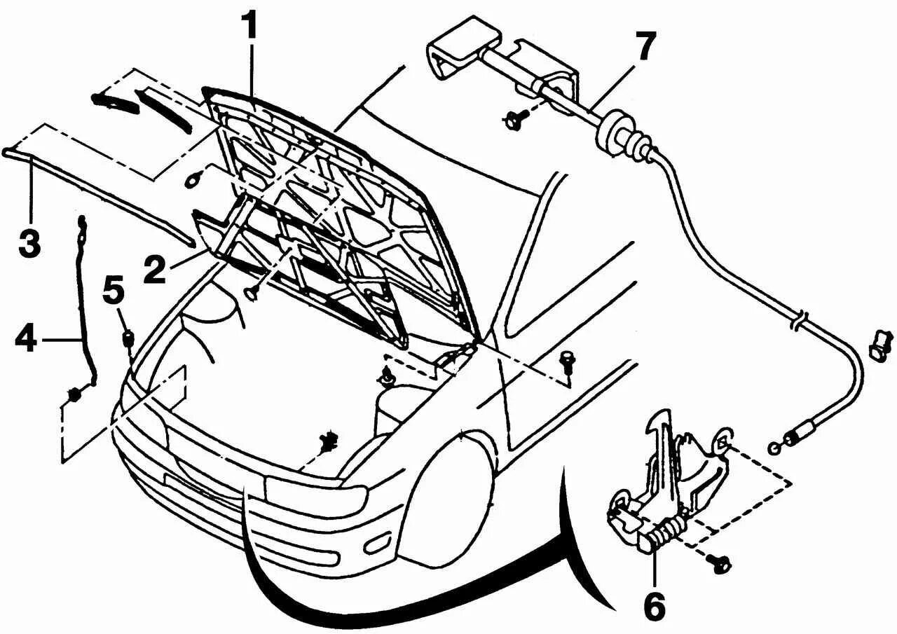 Открывается передний капот. Nissan Qashqai замок капота схема. Передний тросик открывания капота Ниссан Альмера н16. Аварийный тросик капота Qashqai. Мазда 2 схема тросика капота.