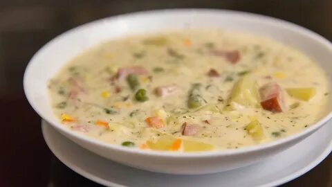 Суп с сыром и молоком