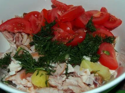 Салат картошка курица помидор сыр