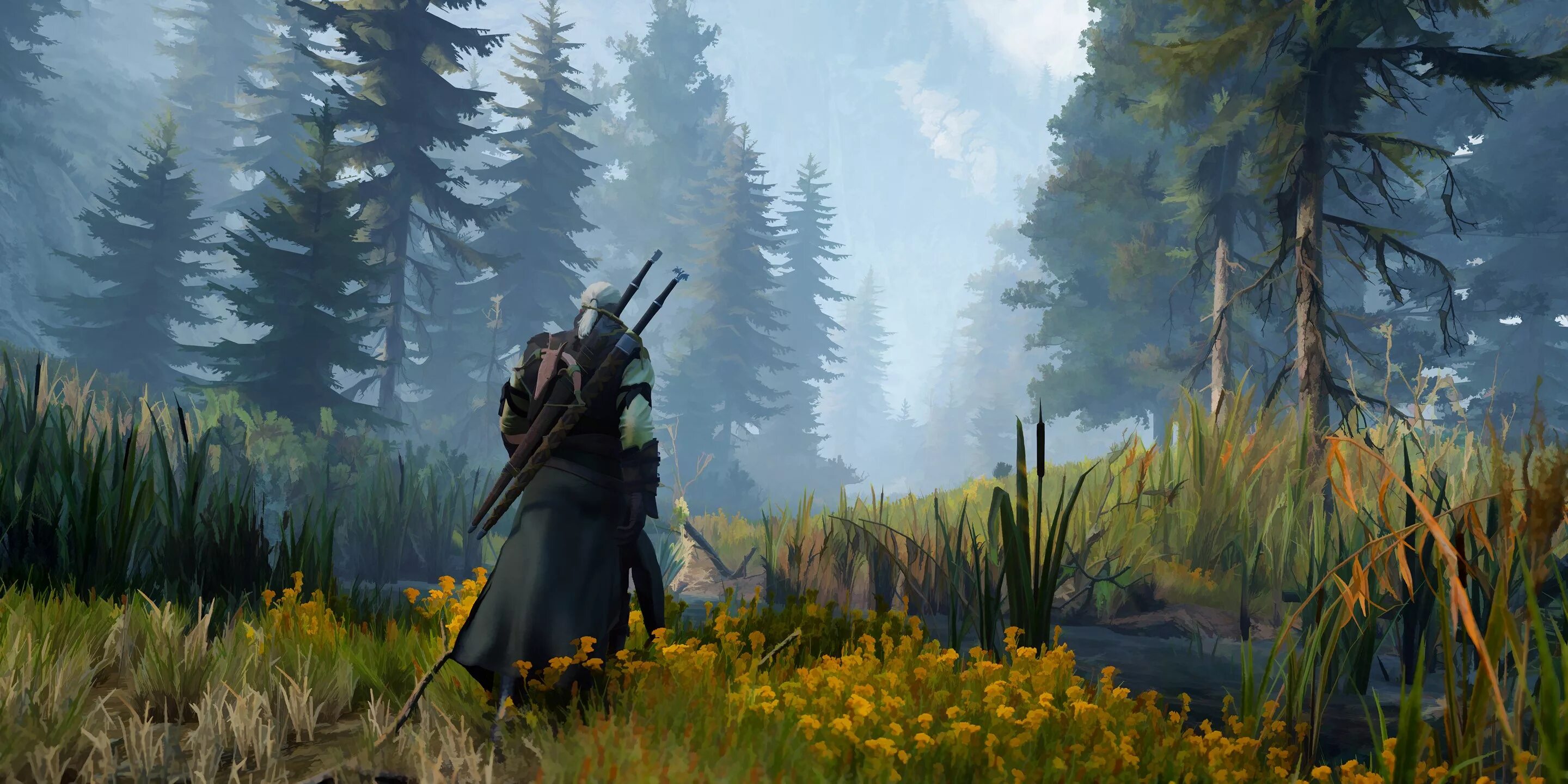 Ведьмак 3 вивальди. Ведьмак 3 арт. Леший Ведьмак 3. The Witcher 3 Геральт. Картина на Ведьмак Геральт.