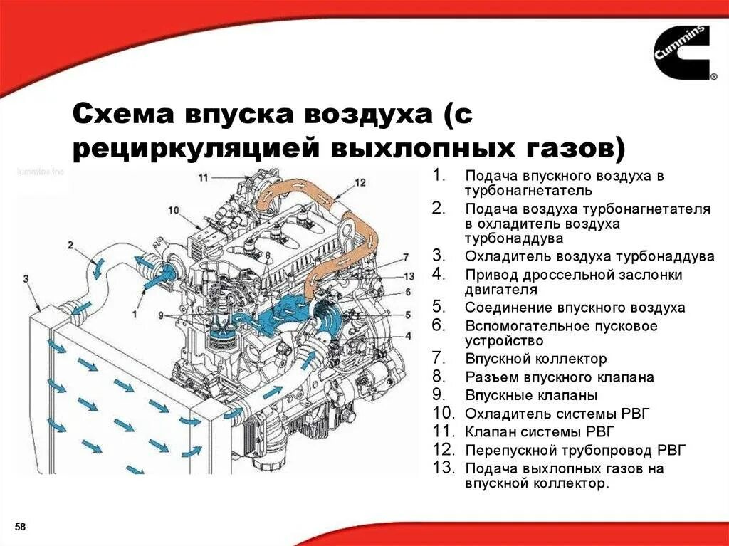 Двигатель впуска воздуха. Впускная система двигателя схема. Камминз схема впуска. Схему система впуска ДВС. Схема система впуска воздуха двигателя.