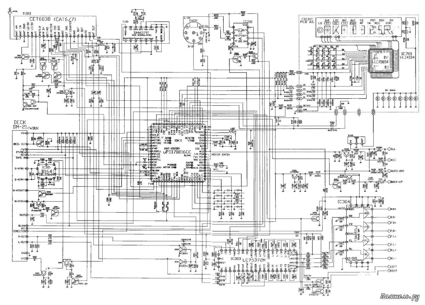 Электрическая схема магнитол