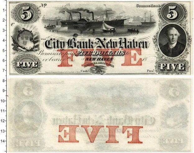 5 долларов в россии. Доллар США 1900 года. 5 Долларов 1856. Банкноты США 1850. Старые 5 долларов.
