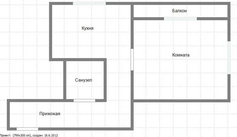 Нарисовать план помещения размеров