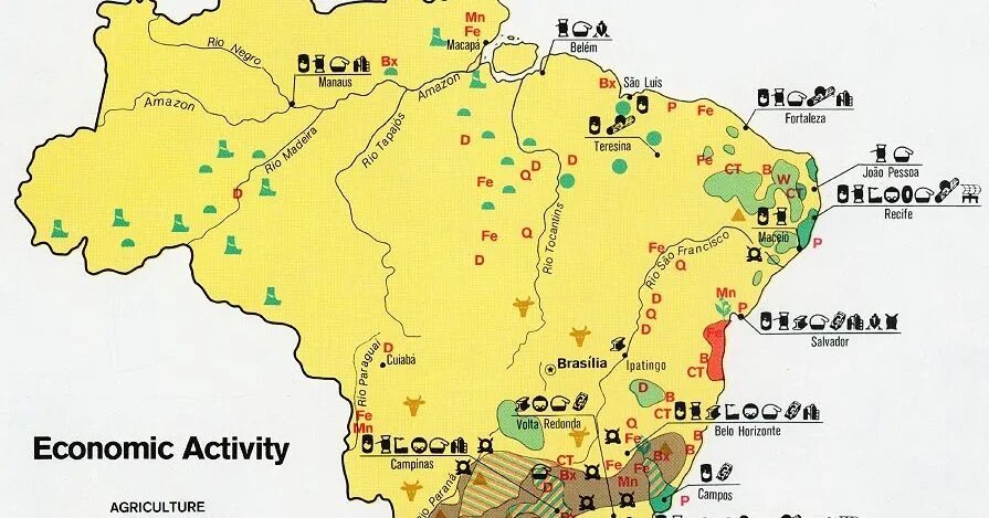 Какие ископаемые в бразилии. Сельское хозяйство Бразилии карта. Экономическая карта Бразилии. ГЭС Бразилии на карте. Экогномическая крата Бразмилии.