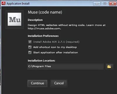 Required install application using installer