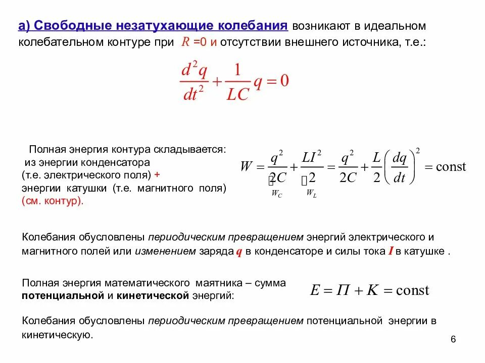 Данная частота свободно. Свободные незатухающие колебания. Свободные незатухающие электромагнитные колебания. Свободные незатухающие колебания в контуре. Нещаьухаюшие колебания в колебаткдьнои контур.