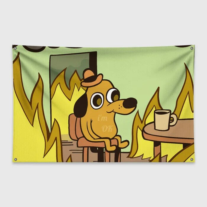 This is fine конструктор. Футболка this is fine. this is fine в 3д. fine dog. свитер this is fine.