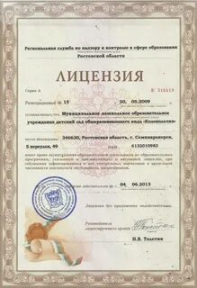 Реквизиты лицензии