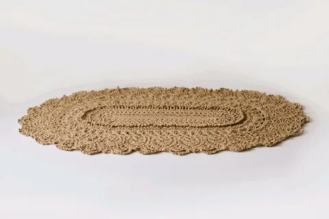 Овальные коврики крючком из тряпок
