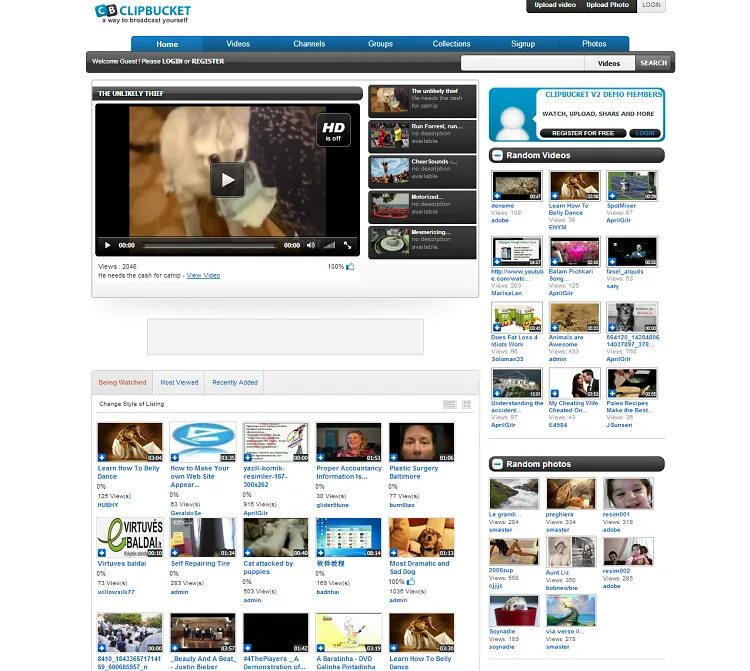 Веб видео коллекция. Clip-Bucket. Youtube Broadcast yourself. Youtube Clone. Youtube script