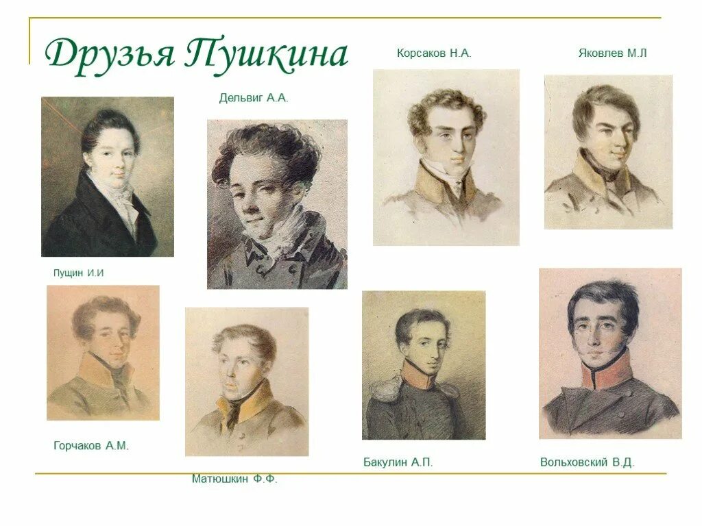 Как звали друга пушкина. Друзья пушкина в лицее. Пушкин с друзьями. Друзья пушкина в лицее. Иван иванович пущин и пушкин.