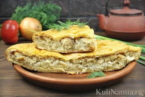 Начинка рыбного пирога с рисом