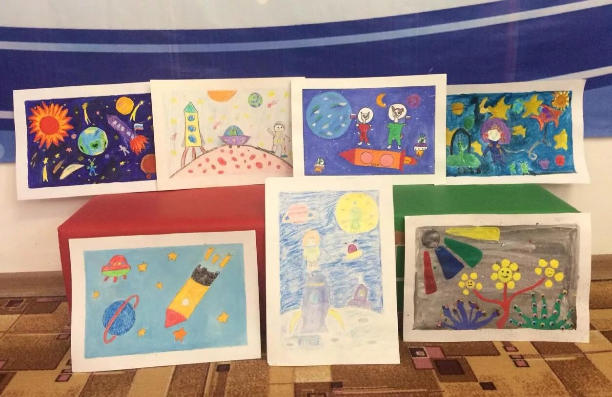Название рисунка про космос. Конкурс рисунков мой космический мир. Конкурс рисунков гагаринцы для дошкольников. Рисунки гагаринцы для дошкольников. Рисование в доу.
