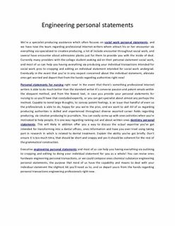 Personal statement