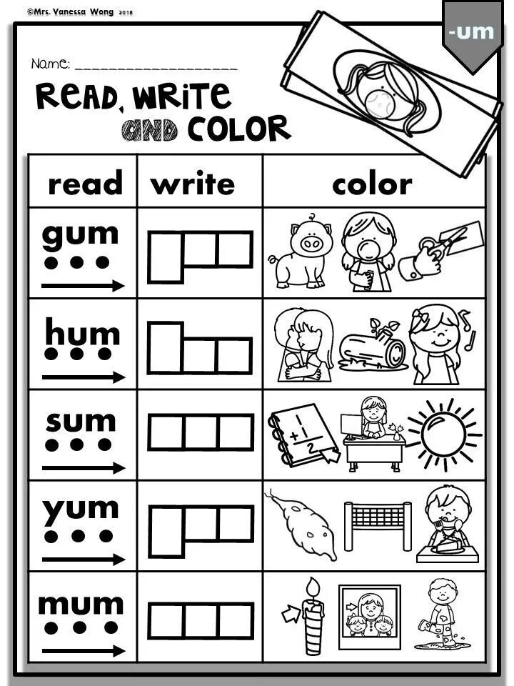 Read write and colour