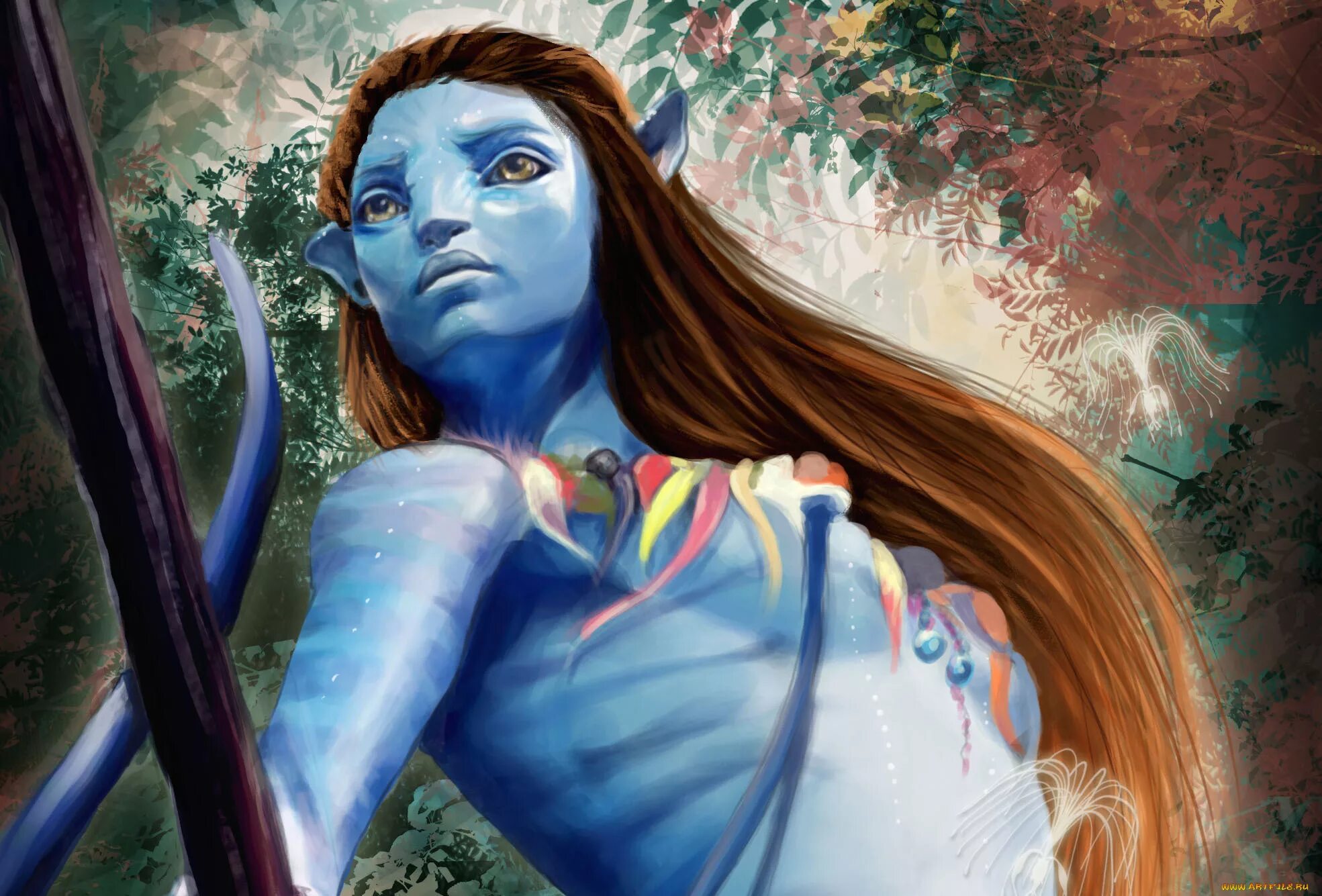 Кто такие аватары. Аватар Нейтири аниме. Нейтири avatar Art. Героиня аватара Нейтири. Аватар Нейтири портрет.