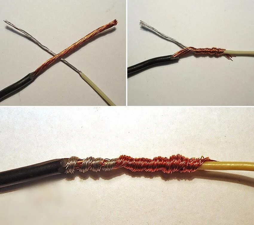 Разные соединения проводов. Правильная скрутка многожильных проводов 220 вольт. Скрутка многожильного и одножильного провода. Соединение многожильного провода скруткой. Скрутка медных проводов 2.5.