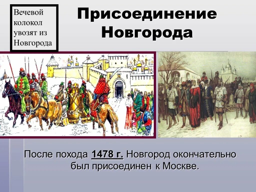 1478 Присоединение Новгорода к Москве. Присоединение Новгорода к московскому княжеству 1478.