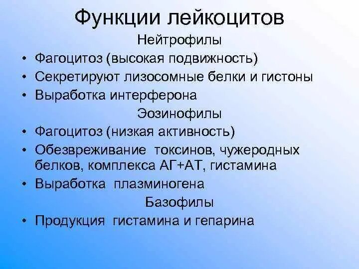 Функции лейкоцитов физиология. Функции лейкоцитов нейтрофилы. Функции нейтрофилов физиология. Основная функция лейкоцитов. В очаге острого воспаления нейтрофилы секретируют