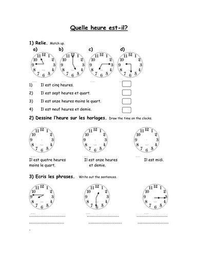 Quelle heure est. Quelle heure est-il упражнения. Wie spät ist es упражнения. À quelle heure задания на французском. Heure род французский.