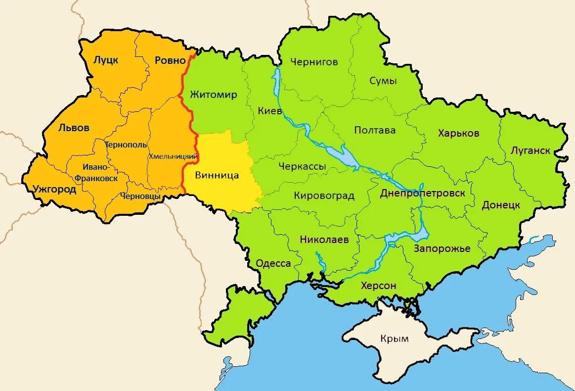 Польская карта украины 2022. Границы великой украины. Политическая карта украины с областями. Карта польши с разделом украины. Где была по украински.