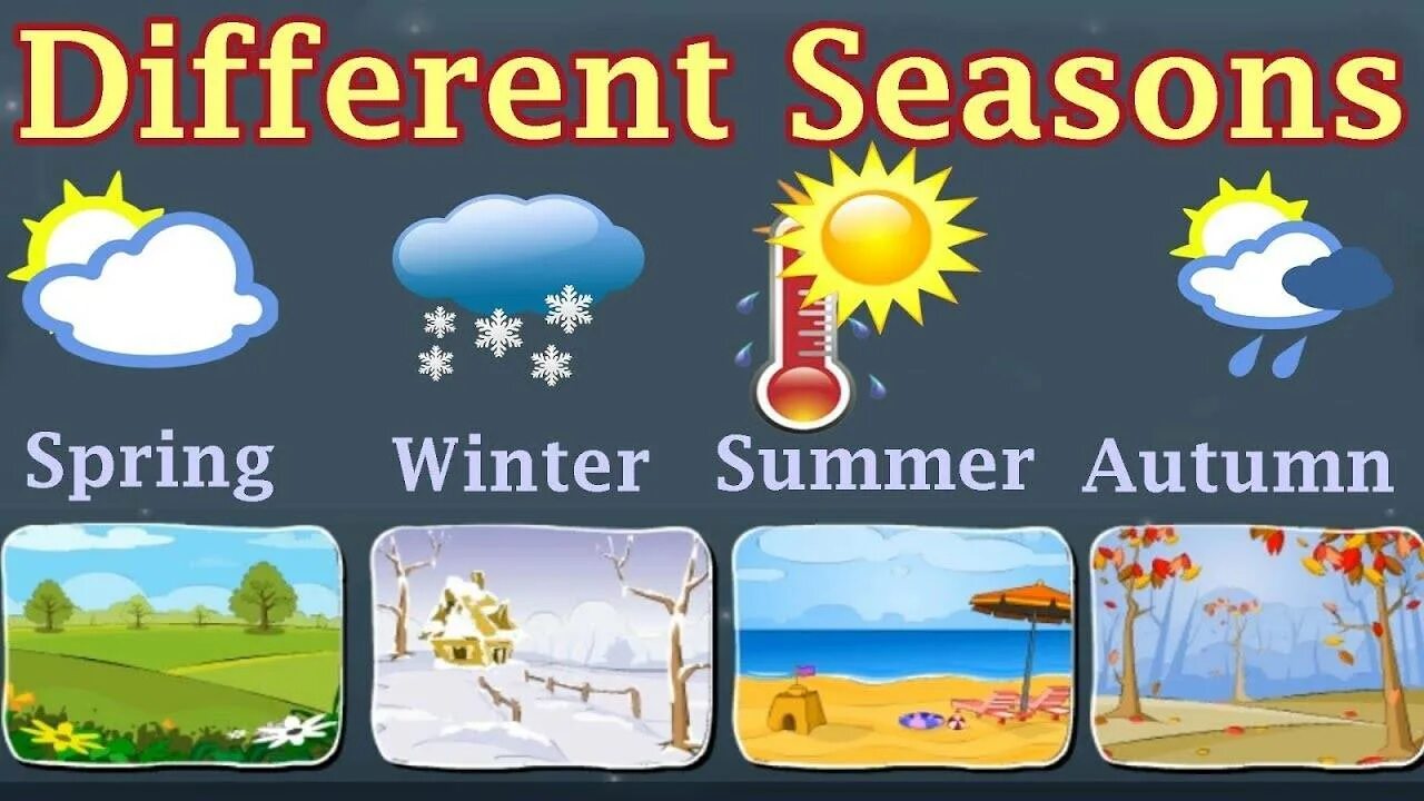 Английский язык лето любимое время года. Карточки с изображением времени года. Seasons для детей. Времена года на английском для детей. Изображения времен года для детей.