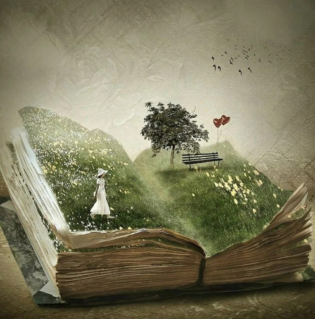 Кристин Эллджер (Christine Ellger). Фотохудожник Christine Ellger. Сказочная книга. Раскрытая книга. Читайте читайте страницы листайте