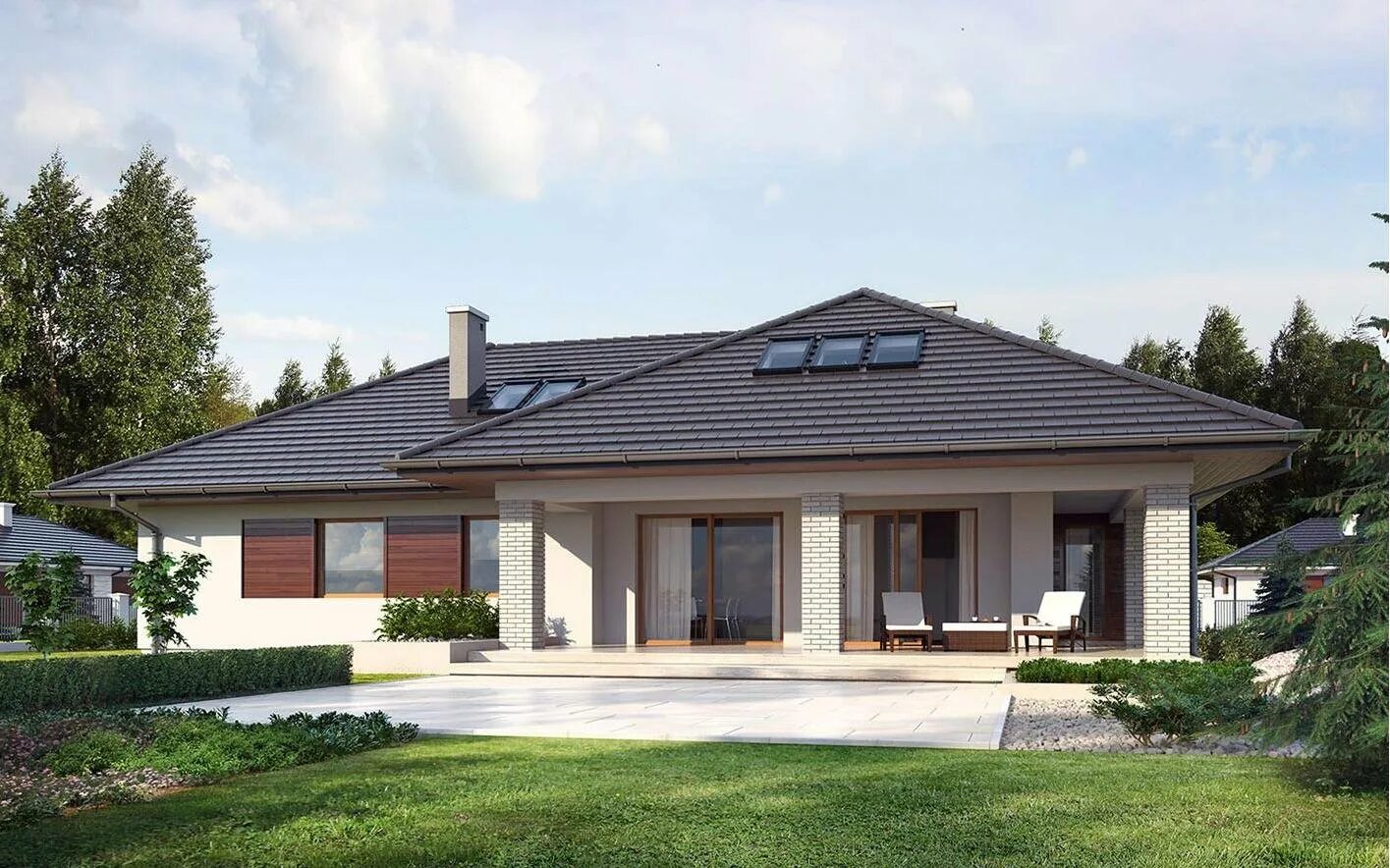 польский проект z500. одноэтажный дом с двускатной крышей. дом с мансардой одноэтажный z500. Z500 проекты одноэтажных домов. одноэтажный дом с большой крышей.