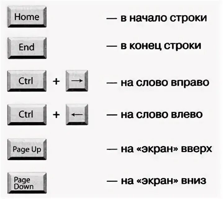 Клавиша в конец строки. Клавиша для перемещения текстового курсора. перемещение курсора комбинации. клавиша для перемещения курсора в конец строки. комбинация клавиш перемещение курсора.