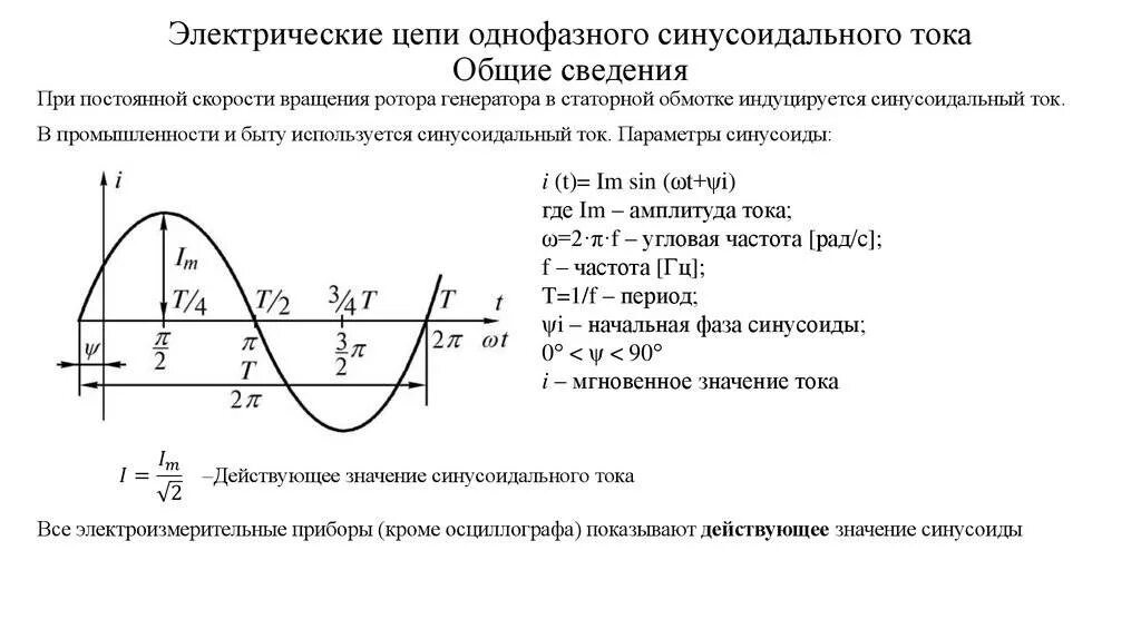 Амплитуда силы тока в обмотке генератора. Цепи однофазного переменного синусоидального тока. Трехфазные электрические цепи переменного тока. Синусоидальный ток это переменный ток. Электрические цепи однофазного синусоидального тока.