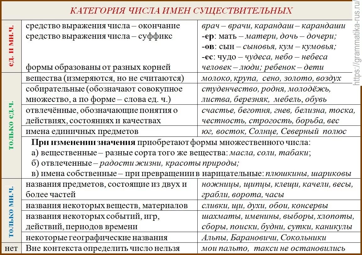 Категория числа имени существительного. Категория числа имен существительных. Категория числа имен существительных примеры. Категория числа имен существительных таблица. Единственное и множественное число существительных 5 класс