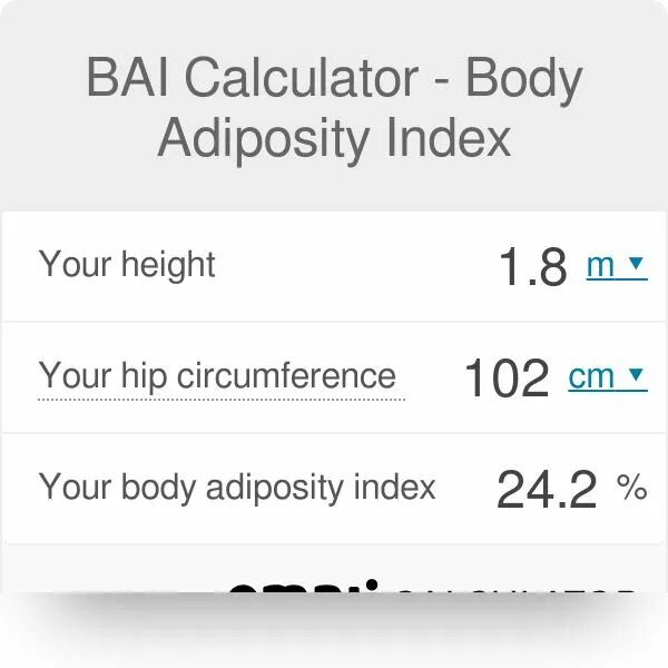 Body adiposity Index. Omni calculator