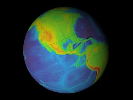 NASA SVS Earth-Mars Volcano Comparisons: Earth with Elevation Color Map.