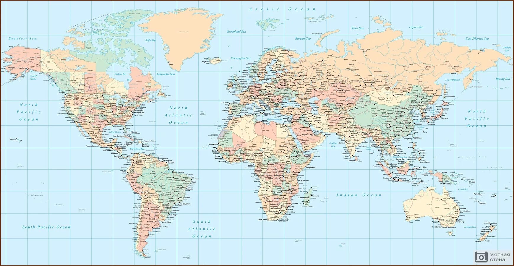 Местоположение стран на карте