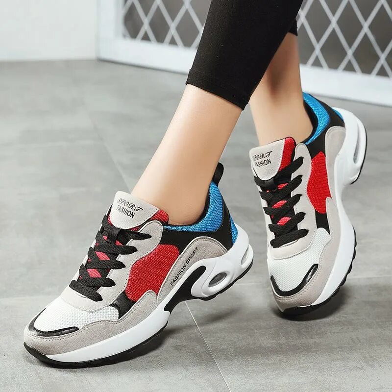Breathable Air Mesh Women Casual Shoes Fashion Lace Up Sneakers - GaGodeal Casua