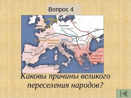Великое переселение причины