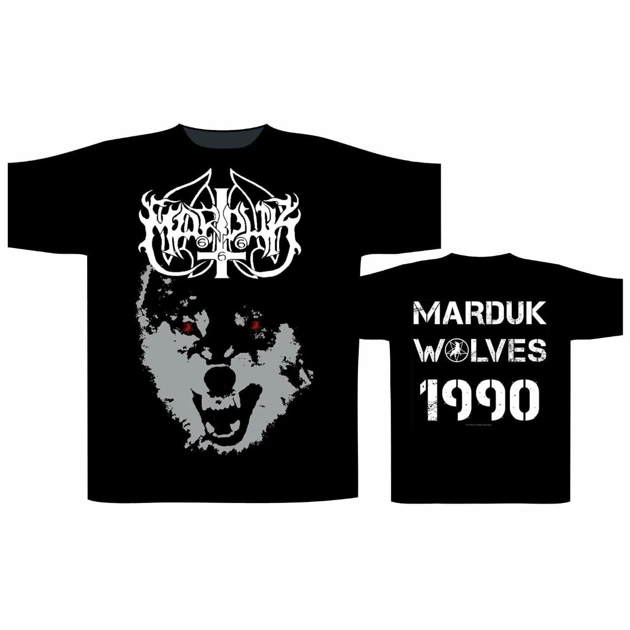 T 1990. Marduk Wolves t Shirt. Marduk волк. Нашивка Marduk.