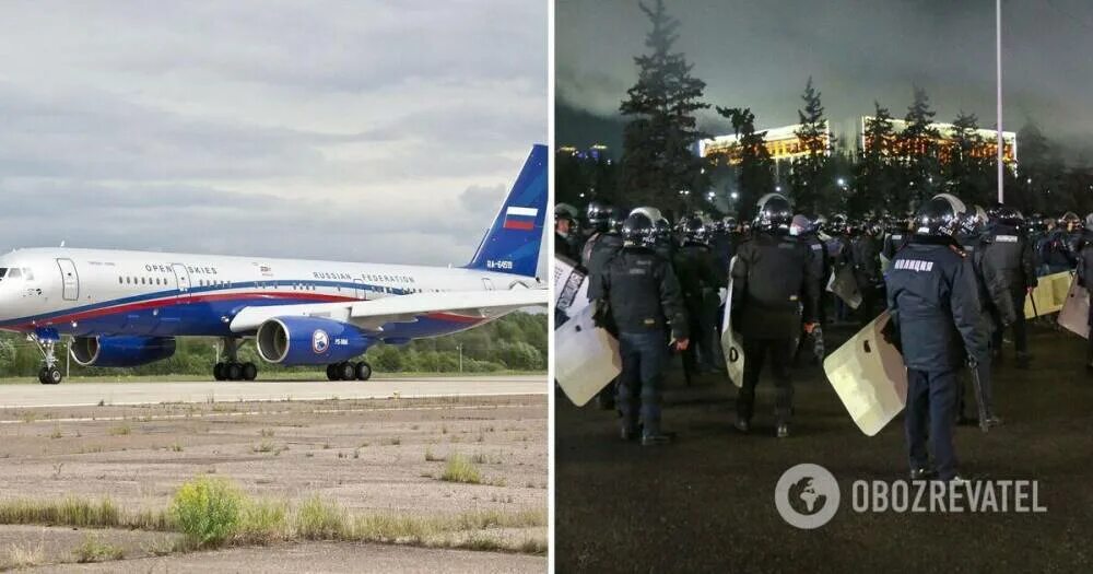Навстречу вылетел самолет. Аэропорт захвачен. захват самолета. российские самолеты. казахстан аэропорт алматы.