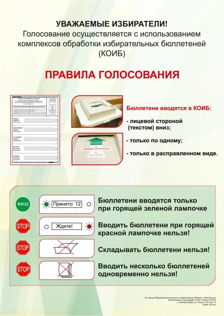 Какой тип бюллетеней маркирует коиб