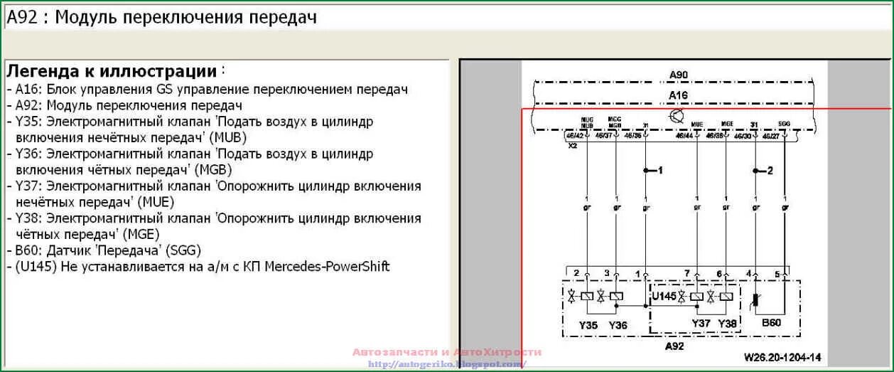 Электросхема АКПП Renault Megane - Электросхемы автомобилей