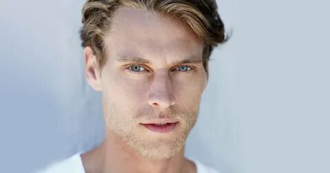 Blonde blue eyes man