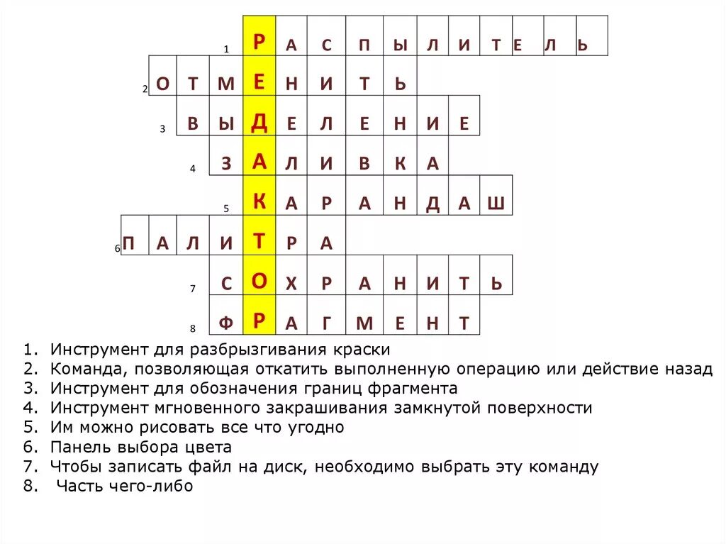 Кроссворд на тему графический редактор Paint. Кроссворд на тему инструменты графического редактора. Инструмент для обозначения границ фрагмента. Инструменты графического редактора ответы на кроссворд. Кроссворд 24 слова